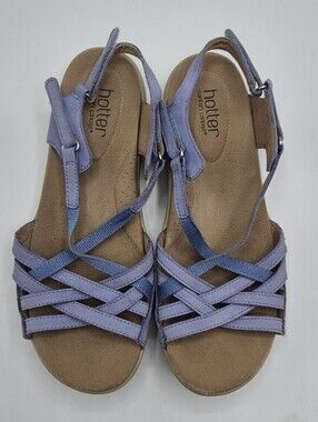 Hotter Blue Purple Strappy Comfort Sandals for Women